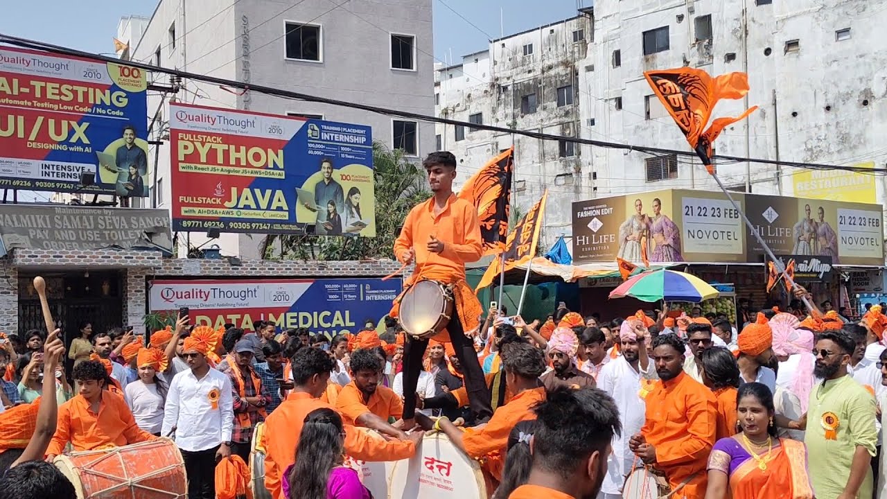 सह्याद्रीचा गजर हैदराबादमध्ये 🚩 | Ameerpet Shivjayanti Vlog 🚩 जय भवानी जय शिवाजी 🚩हैदराबाद अमीरपेठ 