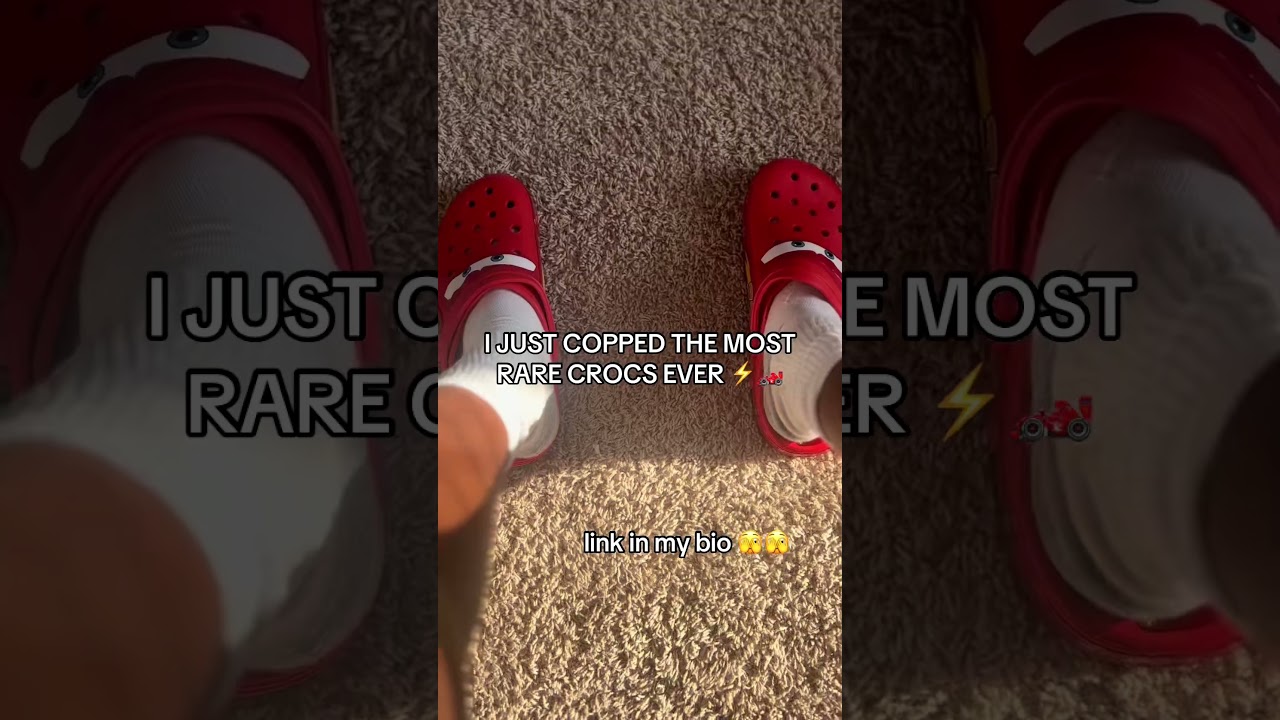 Lightning McQueen Crocs #croc #recentpickups #fashion #fok #sneakers