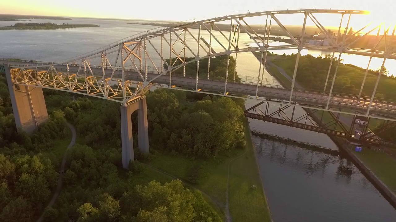 Sault Ste  Marie, Ontario Evening Flight