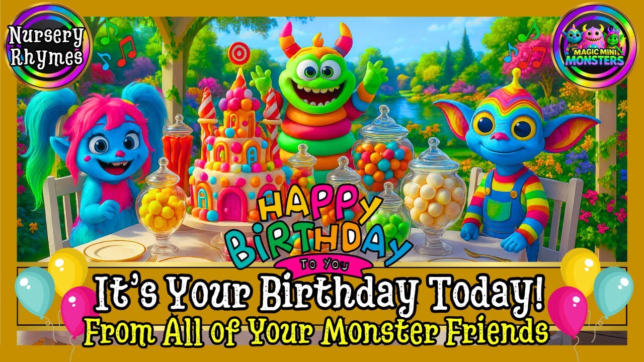 It’s Your Birthday Today!| Roaring Birthday Party Song | Magic Mini Monsters #magicminimonsters