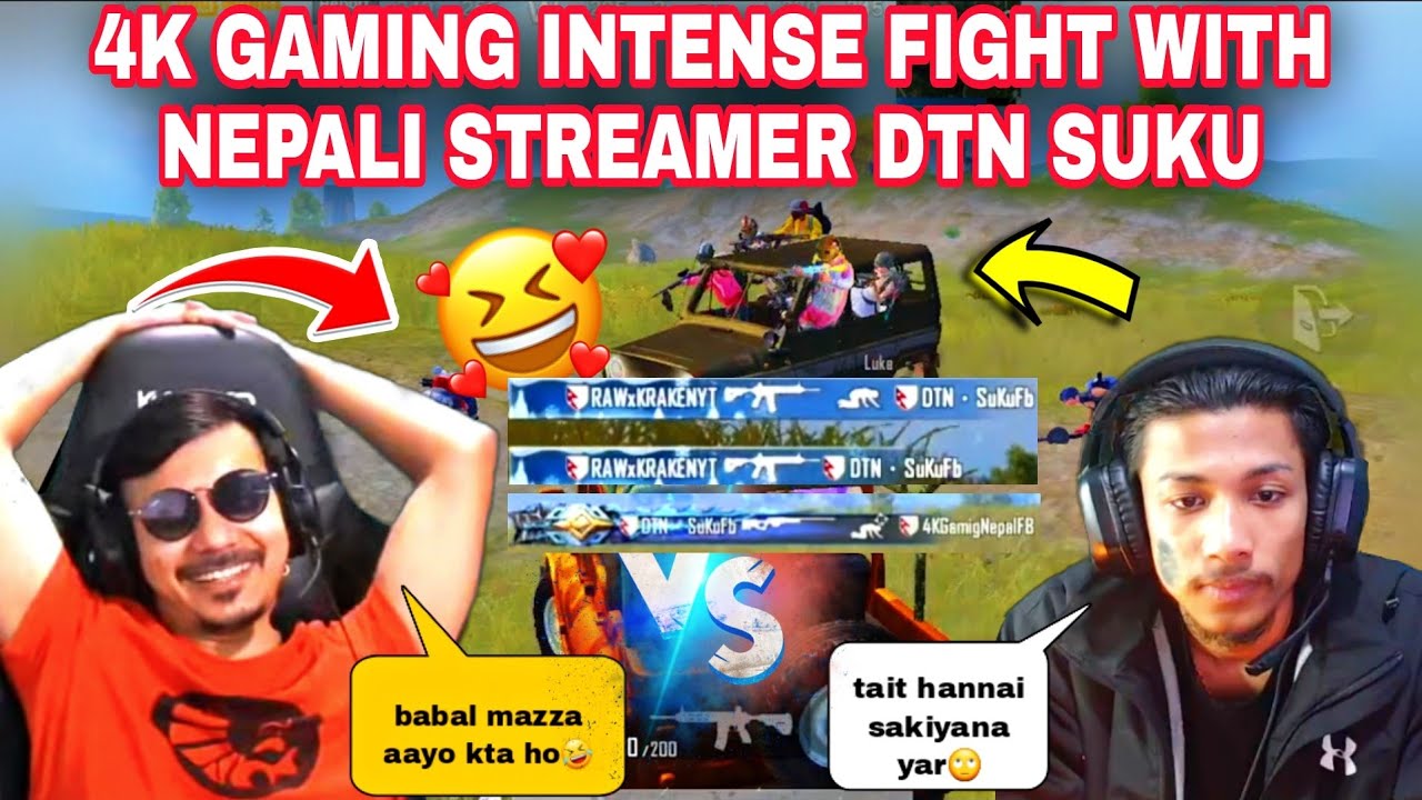 WOW😱:4K GAMING NEPAL AND DTN SUKU INTENSE FIGHT SAME LOBBY||4k sauad win match?||sagarchhetriyt