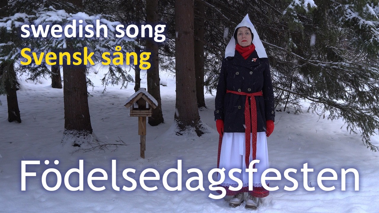 Födelsedagsfesten, svensk sång. Birthday party, Swedish folk song.