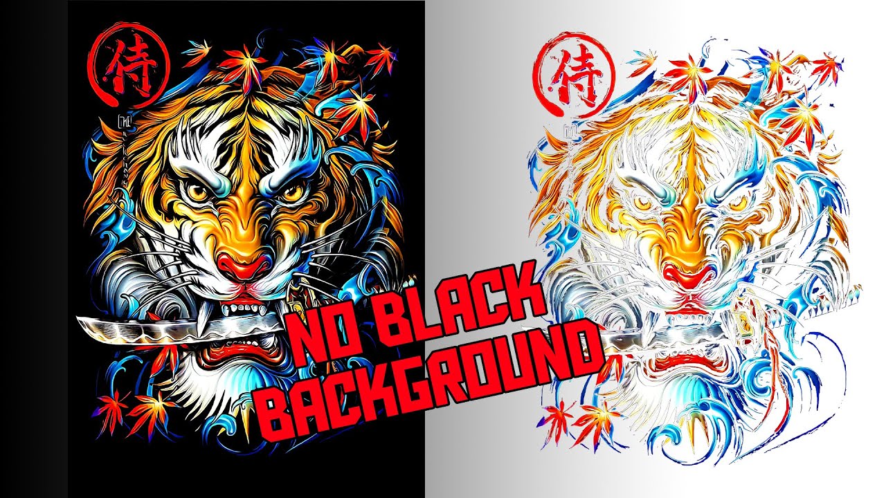 DTF NO BLACK BACKGROUND FOR BLACK TSHIRT