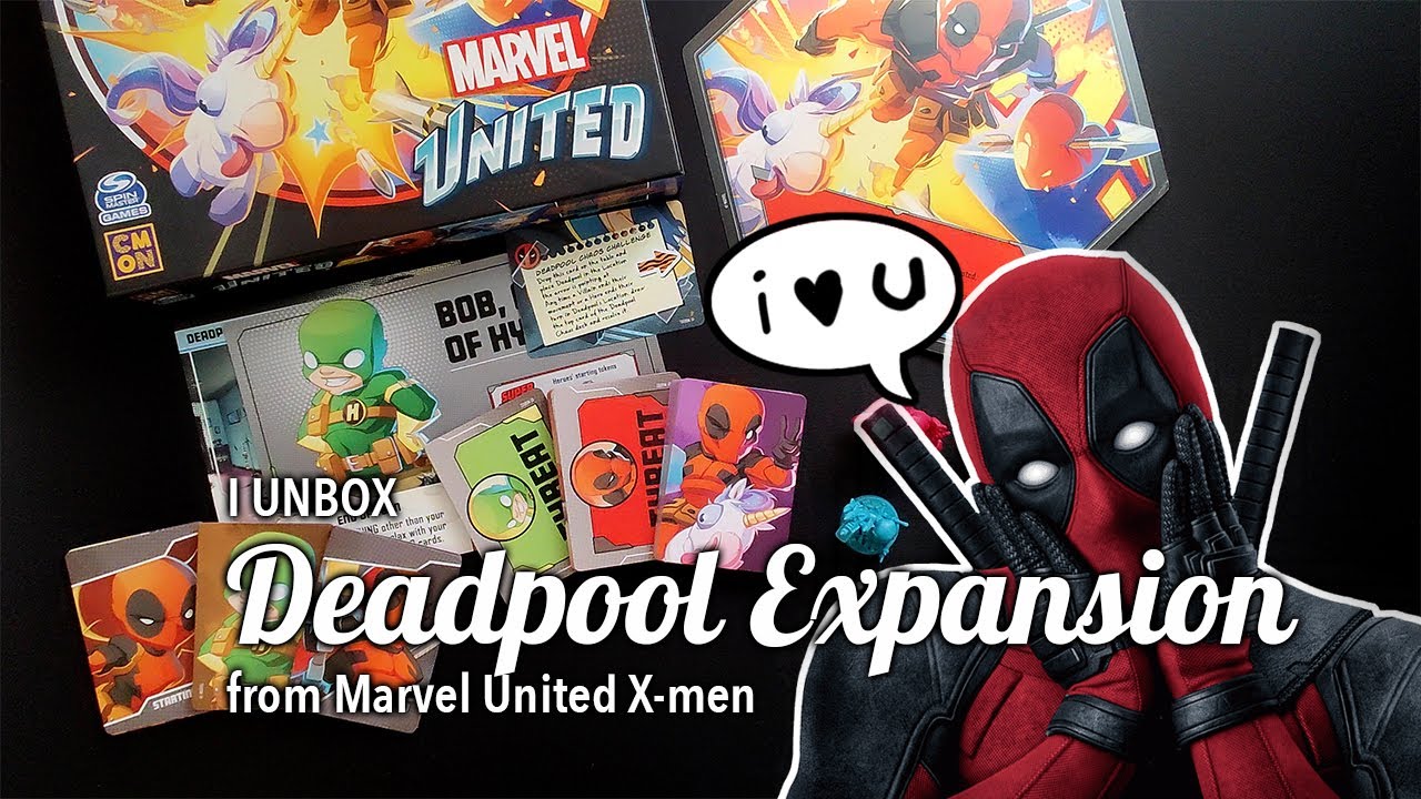 ASMR Unboxing Deadpool expansion from CMONs Marvel United X-men Kickstarter!
