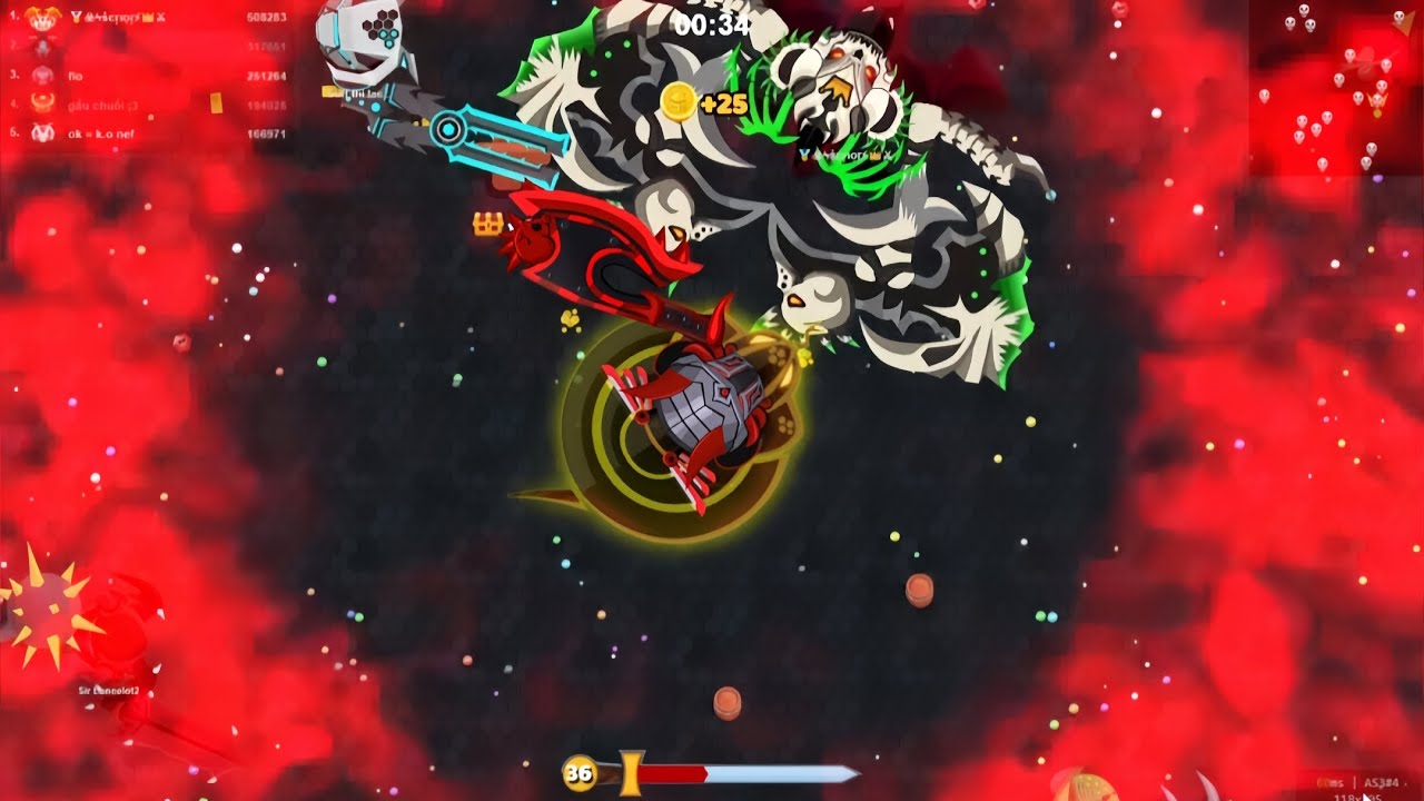 Evowars.io🕹️Level 36 kill level 38 - Ăn miếng trả miếng