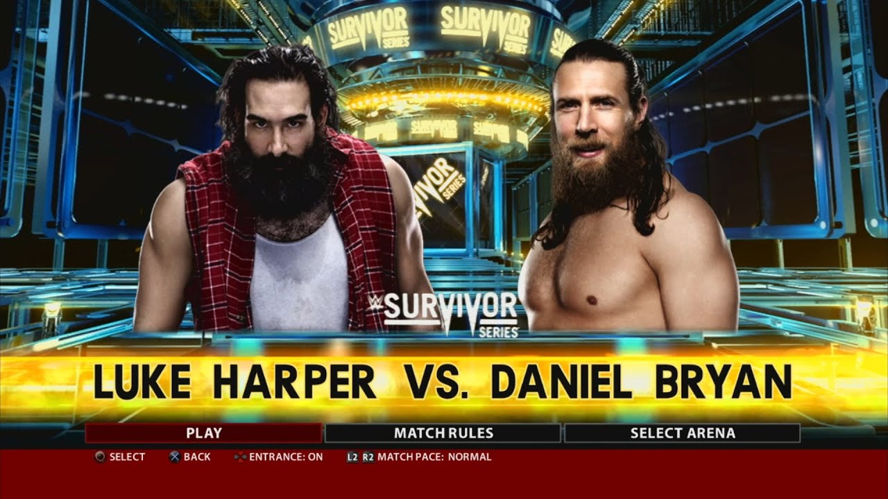 WWE 2K16 PS3 - Luke Harper VS Daniel Bryan