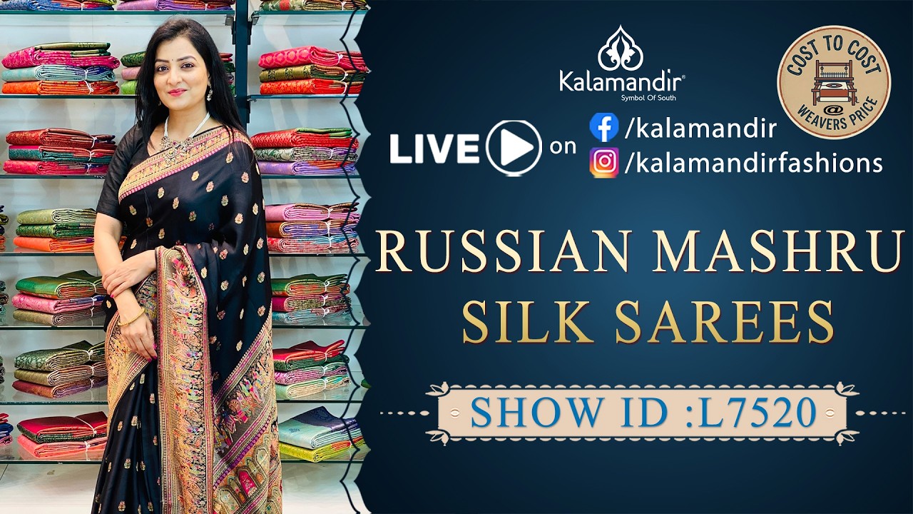 Exclusive Russian Mashru Silk Sarees @ Special Price | 9852 9852 99 | Kalamandir Sarees LIVE