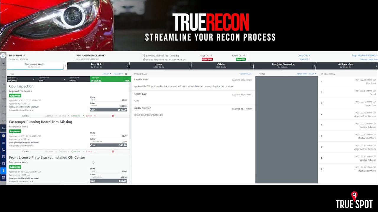 TrueRecon  - Vehicle Reconditioning Software
