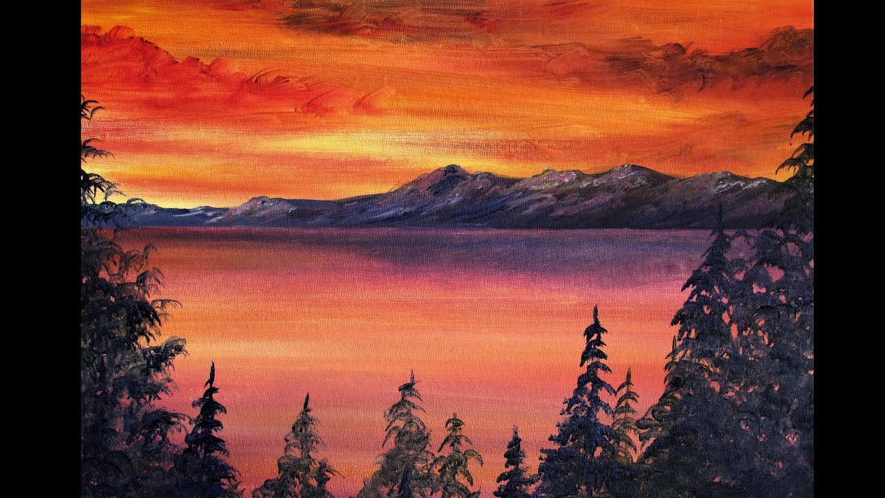 Pintura al Óleo LAGO AL ATARDECER | Pintar con Francis ® [REMAKE]