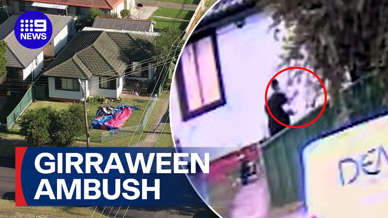 Father and son stabbed during violent brawl in Western Sydney street | 9 News Australia