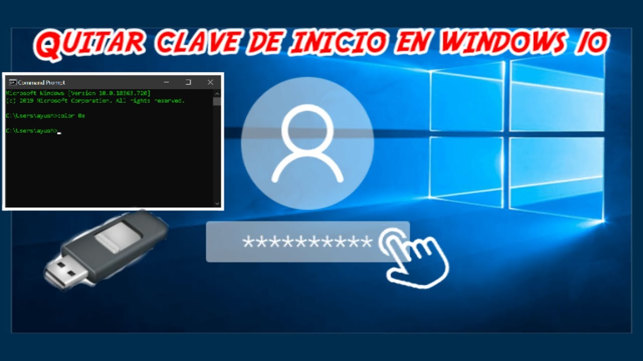 Quitar Clave en Windows 10 con USB | Quitar Password en Windows 10 con USB | Clave Windows 10