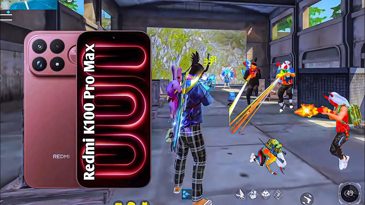 Xiaomi Redmi K100 Pro Max Full Free Fire Gameplay Review Full Test