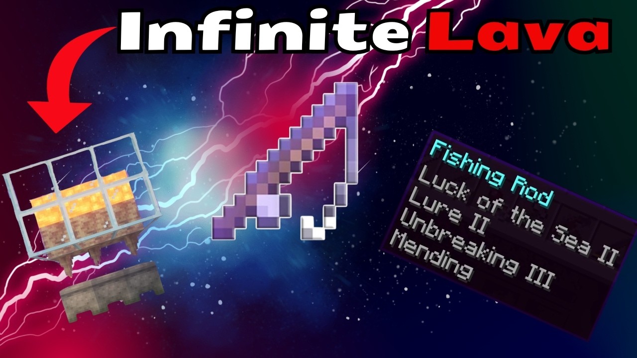 I Created An Infinite Lava Source And Got Some INSANE Fishing Loot Minecraft Forever World