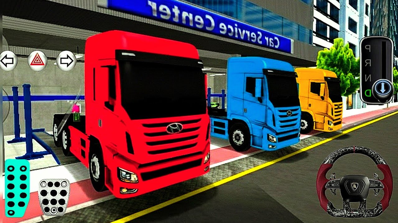Transporter Truck Parking in Services Center | 3D Driving Class Game | Car Game 2026