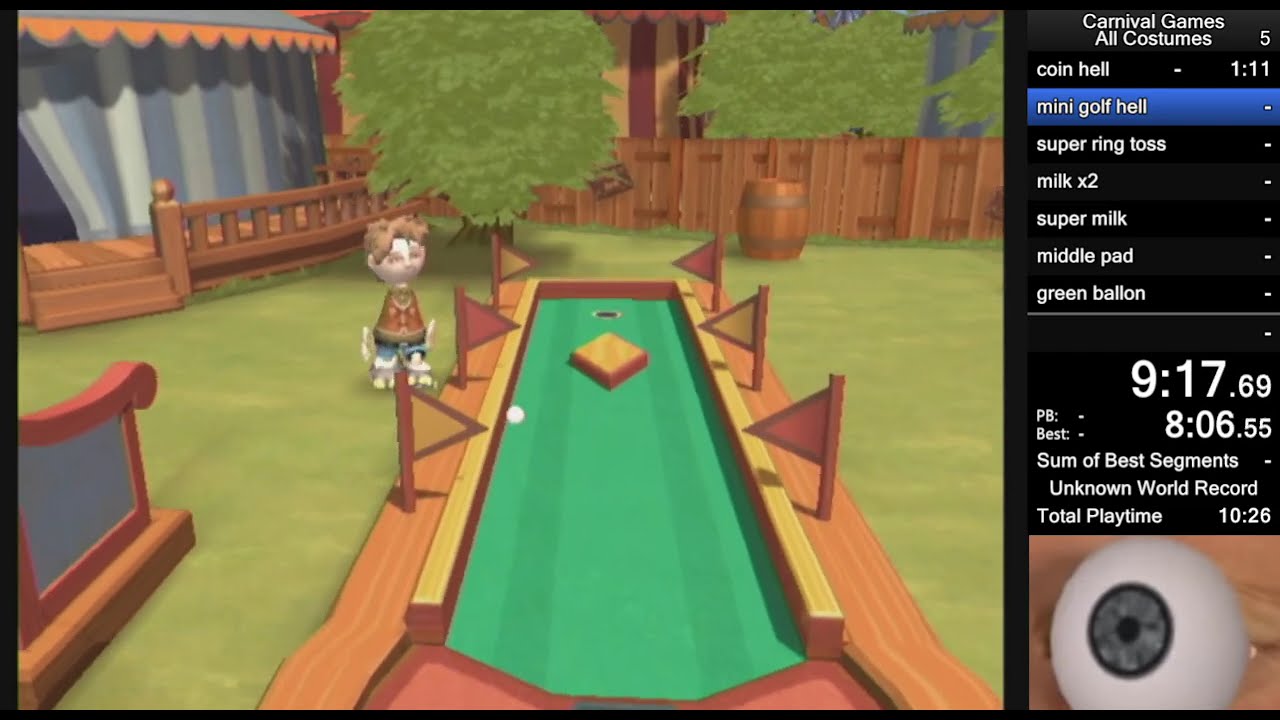 Carnival Games All Hidden Costumes 2:14:08 + All Costumes World Record 4:38:12