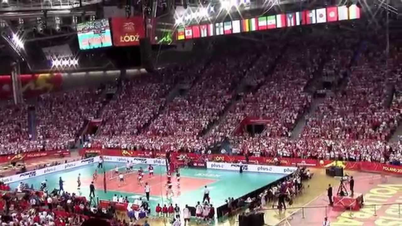 MŚ Siatkówka Polska -Rosja Łódź Atlas Arena 18.09.2014 DOPING KIBICÓW