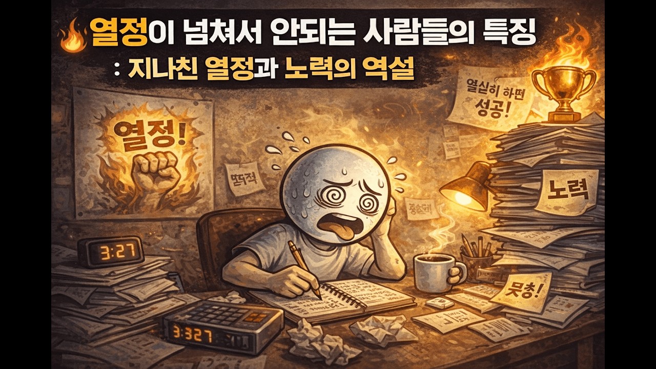 열정이 넘쳐서 안되는 사람들의 특징 : 지나친 열정과 노력의 역설