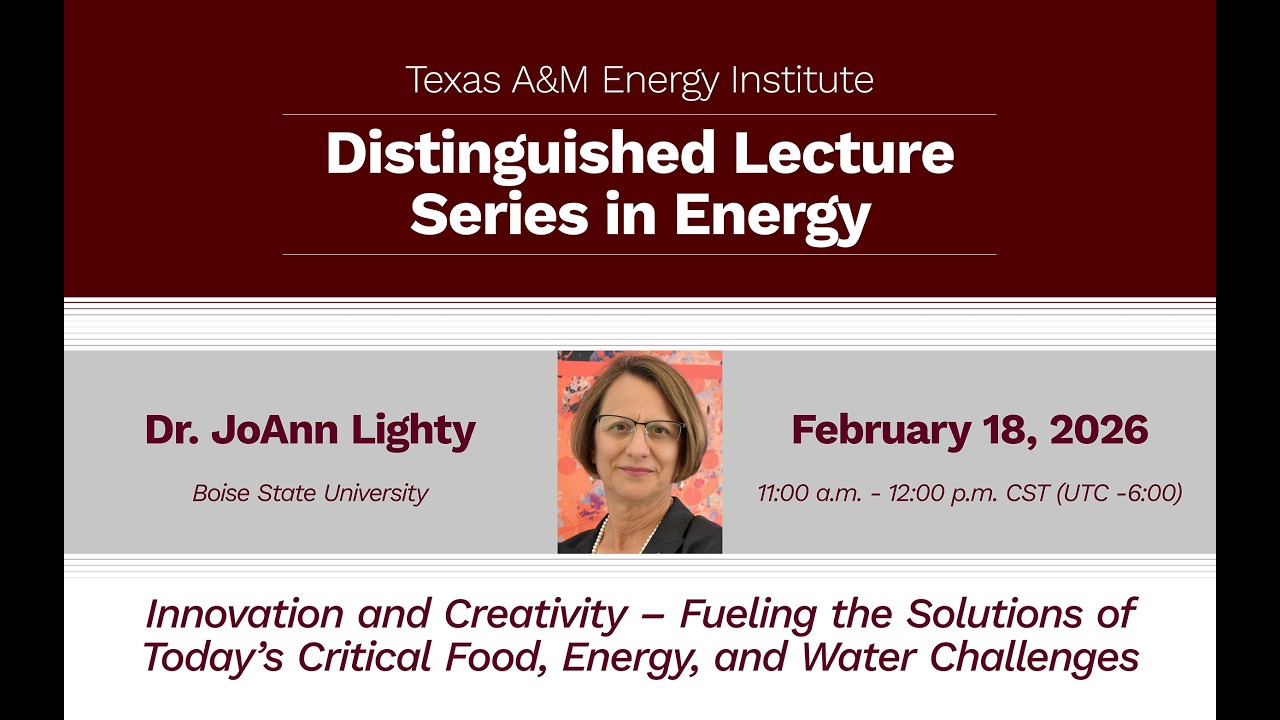 Distinguished Lecture Series in Energy: Dr. JoAnn Lighty