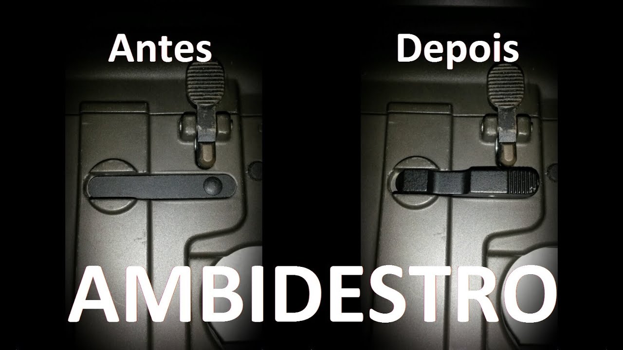 (Airsoft) Customizando a M4: retém do carregador ambidestro (magazine release) EXCLUSIVO - Parte 11