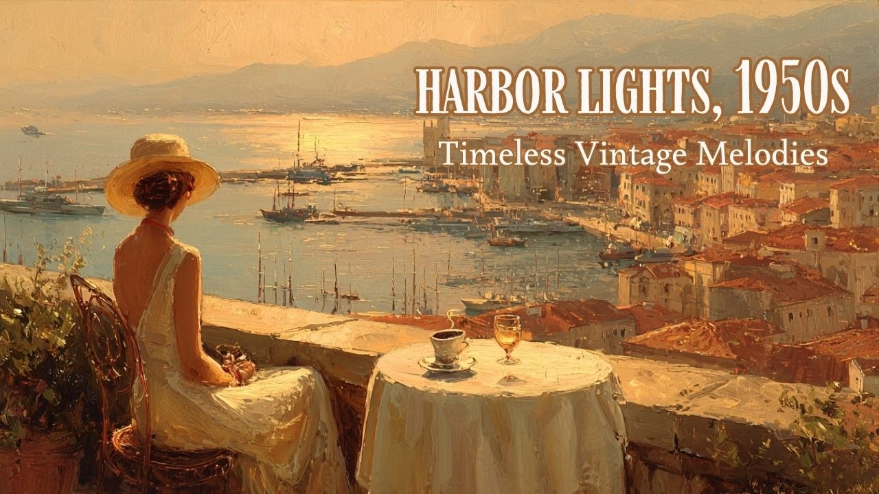 Memories of a 1950s European Harbor Café | Timeless Vintage Melodies