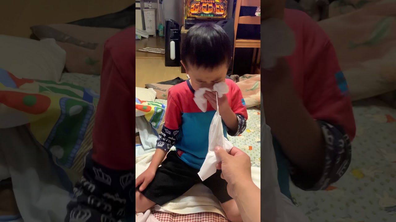 6歳子供クシャミ大好きみたい。 こまりました💦