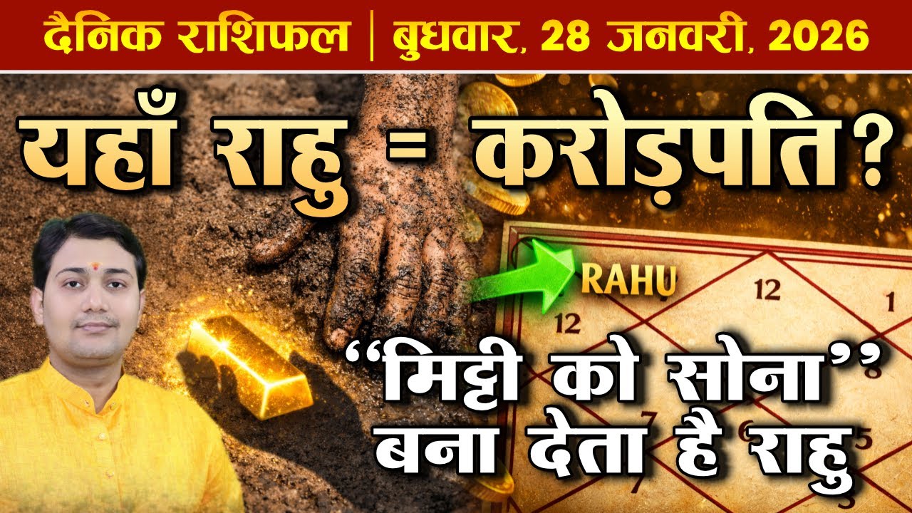 28 January 2026 |Aaj Ka Rashifal |मिट्टी को सोना बना देता है राहु का 1 योग😱11 Secret Rules of Wealth