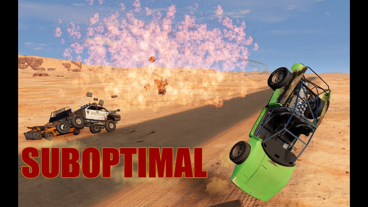Mad Max Racing in BeamNG but we break everything with a nuclear bomb