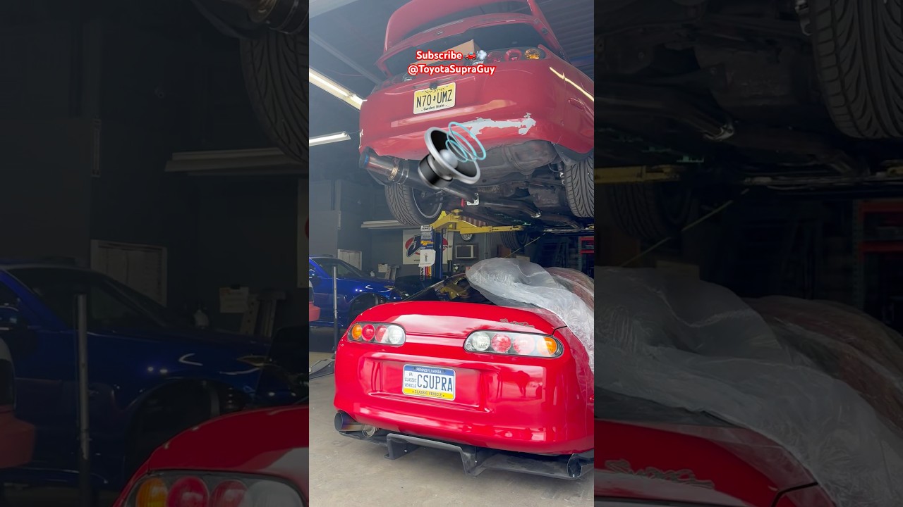 New Exhaust on Supra MK4! 🔊 | #supra #toyotasupra #exhaust