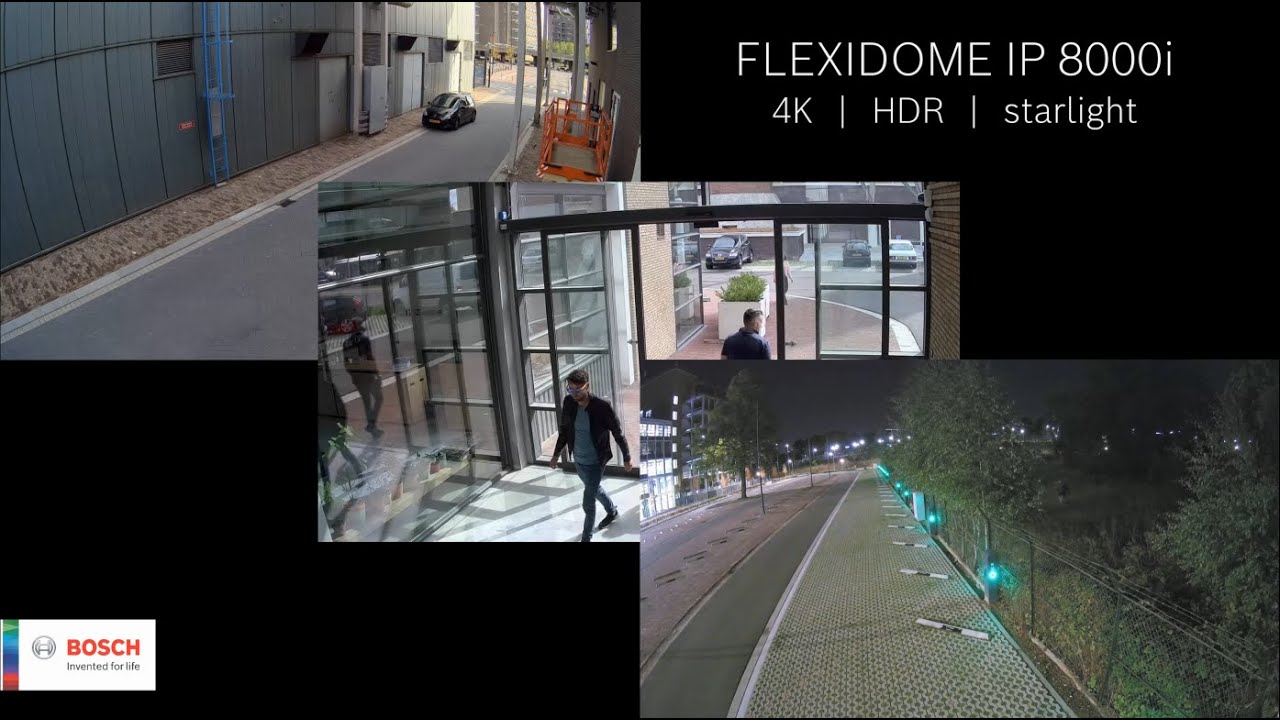 Bosch FLEXIDOME 8000i example clips - resolution, HDR, starlight