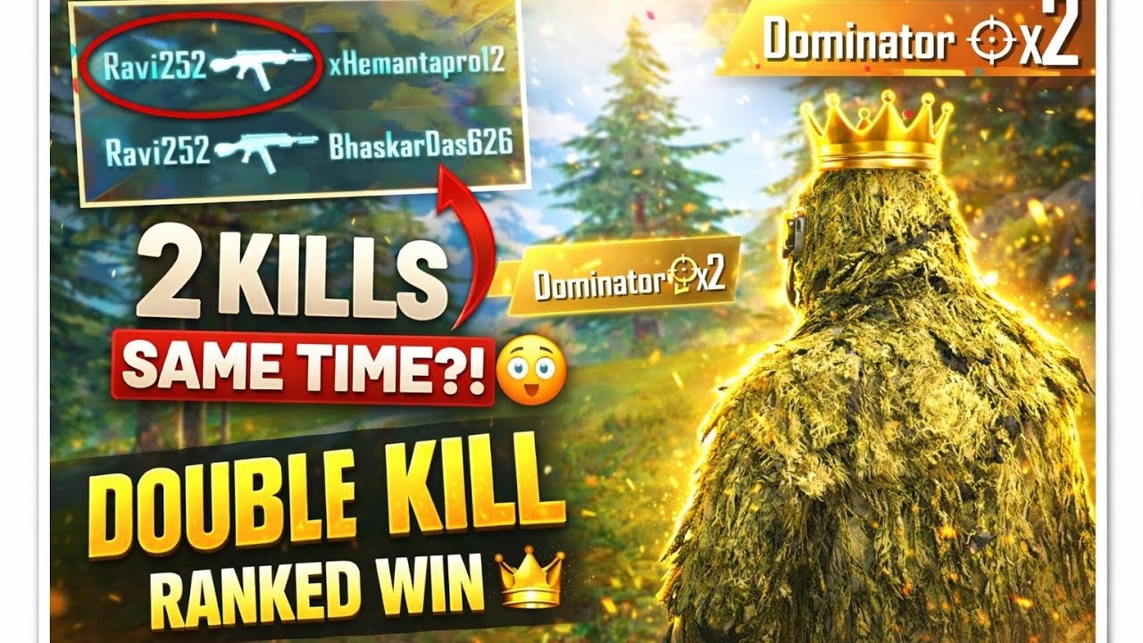 2 KILLS SAME TIME?! 😳 Double Kill Ranked Clutch | BGMI Livik MVP Win 👑