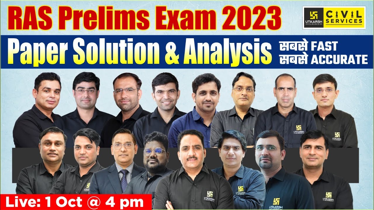 RAS Pre Exam 2023 Complete Paper Solution | RPSC RAS Pre 2023 Answer Key | RAS Pre Paper Analysis