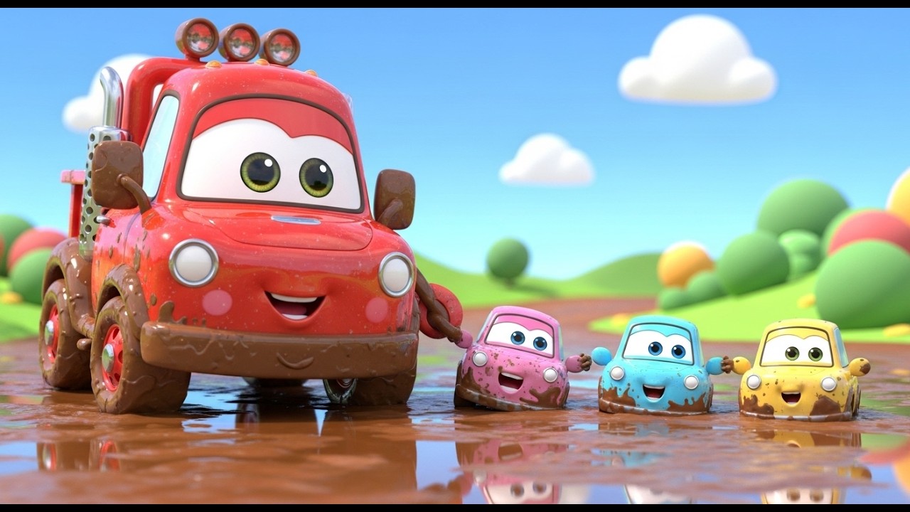 Muddy Toy Truck 🚚 Saves the Stuck Cars | Fun & Learning Adventure for Toddlers