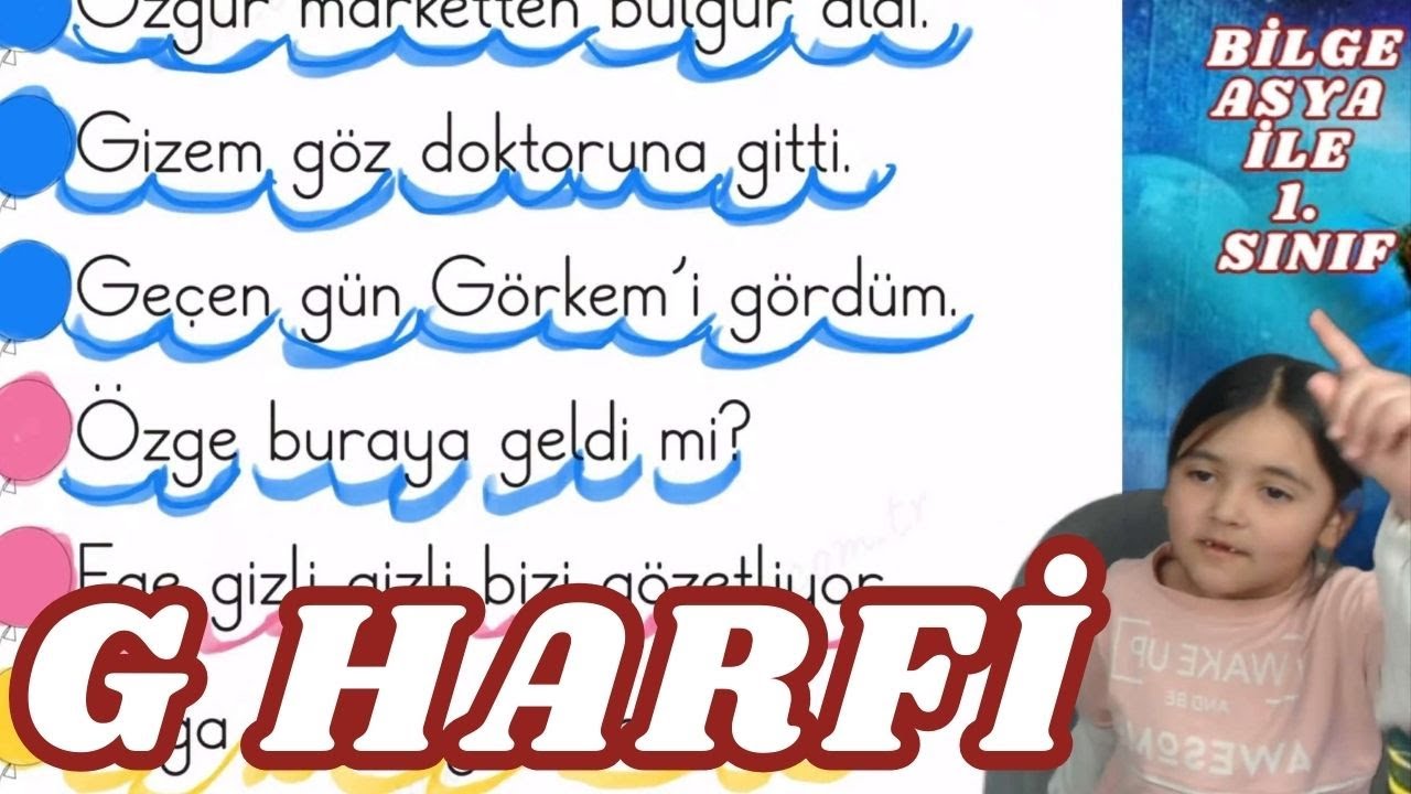 G Sesini Öğreniyoruz - 1. Sınıf Okuma Yazma Çalışması