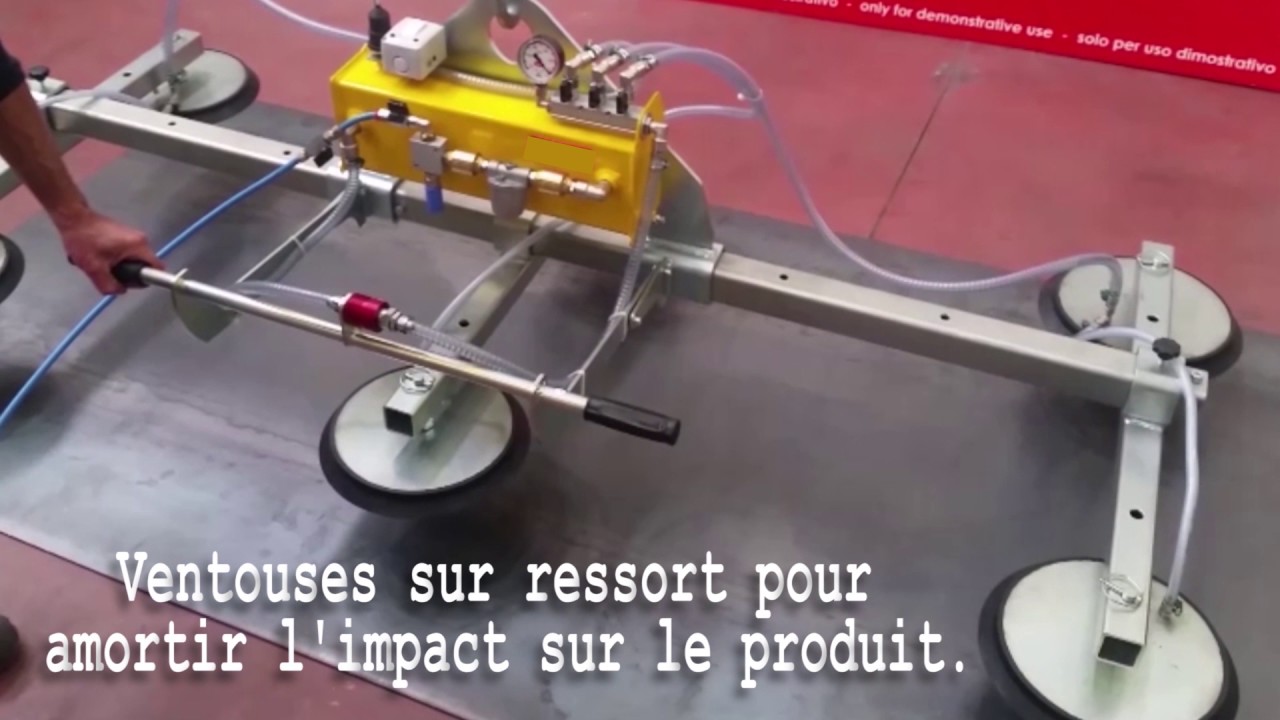 Palonnier à ventouses pneumatique pour la tôle -  PALVAC - Tel : 02 41 27 33 22 - Vacuum lifter