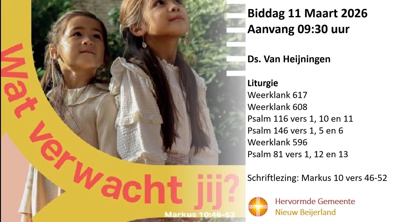 26-03-11 Biddag ochtenddienst ds M van Heijningen Hervormde Gemeente Nieuw-Beijerland