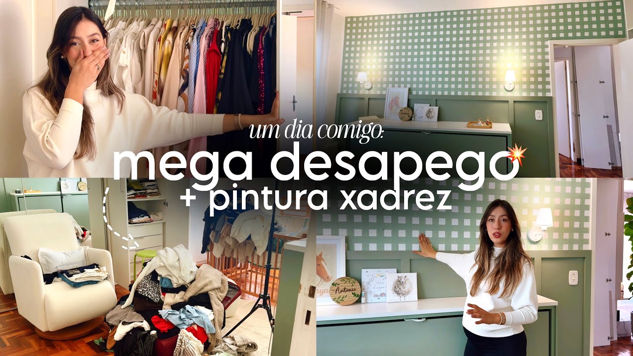 FIZ a MAIOR LIMPA no CLOSET, PINTEI a PAREDE de XADREZ, BATE PAPO: CORPO na GRAVIDEZ 💐💘 Cacá Anjos