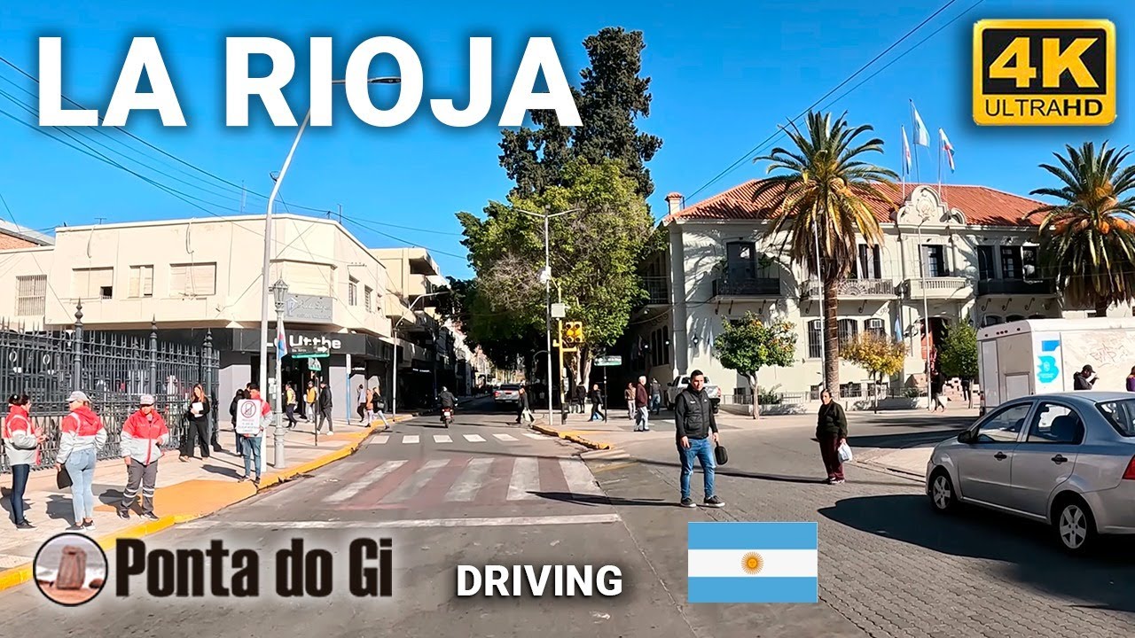 CALLES de una CIUDAD CÁLIDA, LUMINOSA y HOSPITALARIA [LA RIOJA] ARGENTINA #driving TOUR 4K 2024 UHD