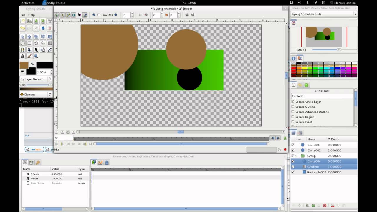 Synfig Tutorial: Adding Layers
