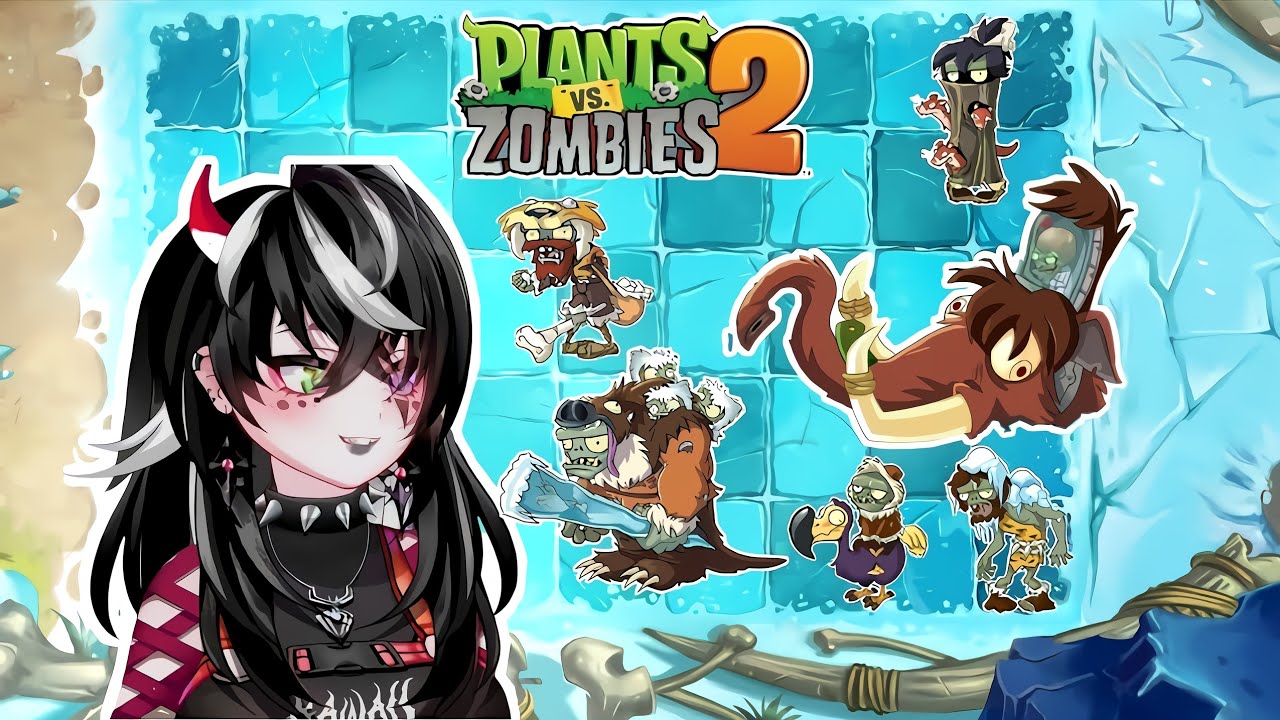 Emikukis juega PvZ 2 por primera vez, Cuevas Congeladas 🥶 Mundo Completo