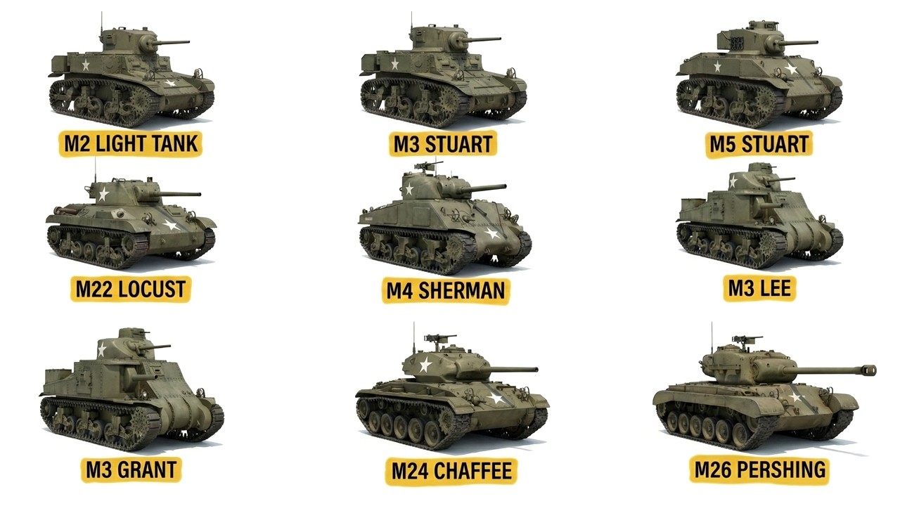 Every American Made Tank Used During WW2