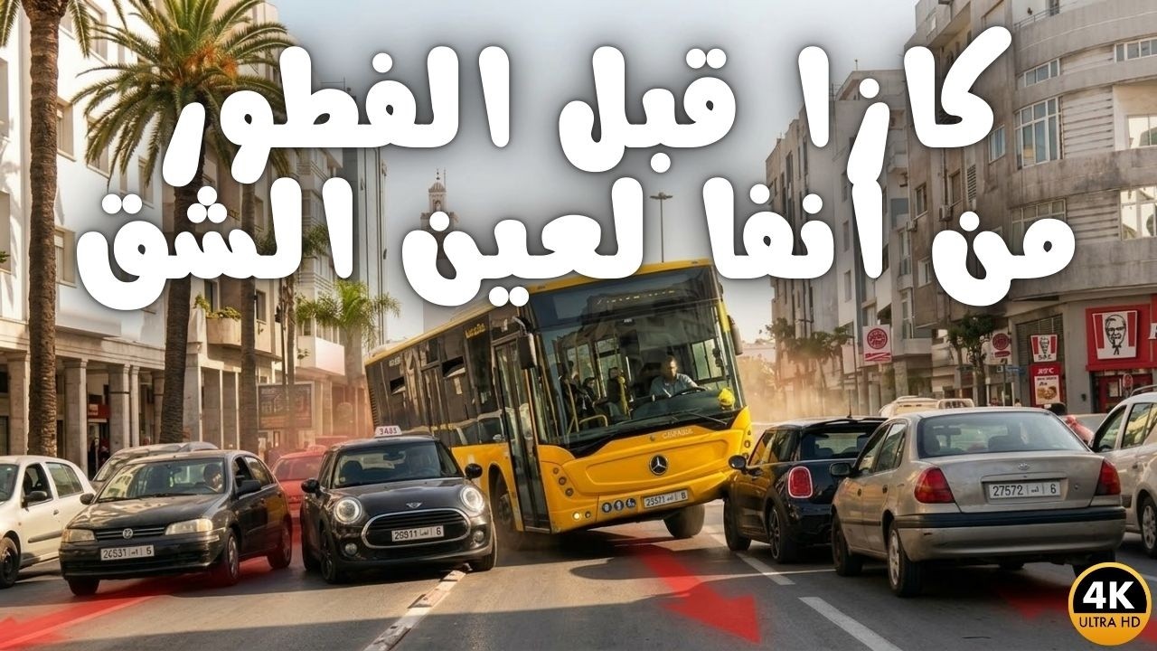 جولة في الدار البيضاء ☀️ من شارع أنفا إلى عين الشق | Casablanca Day Drive 4K