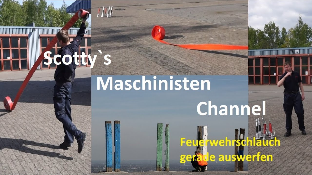 Feuerwehrschlauch gerade auswerfen