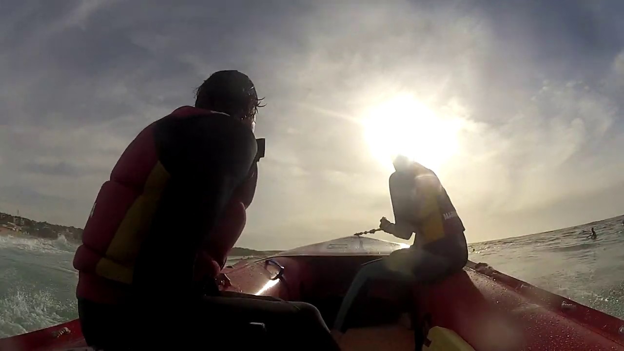 Inflatable Rescue Boat - Punching and Positioning -  Negotiating the Surf - Video 3