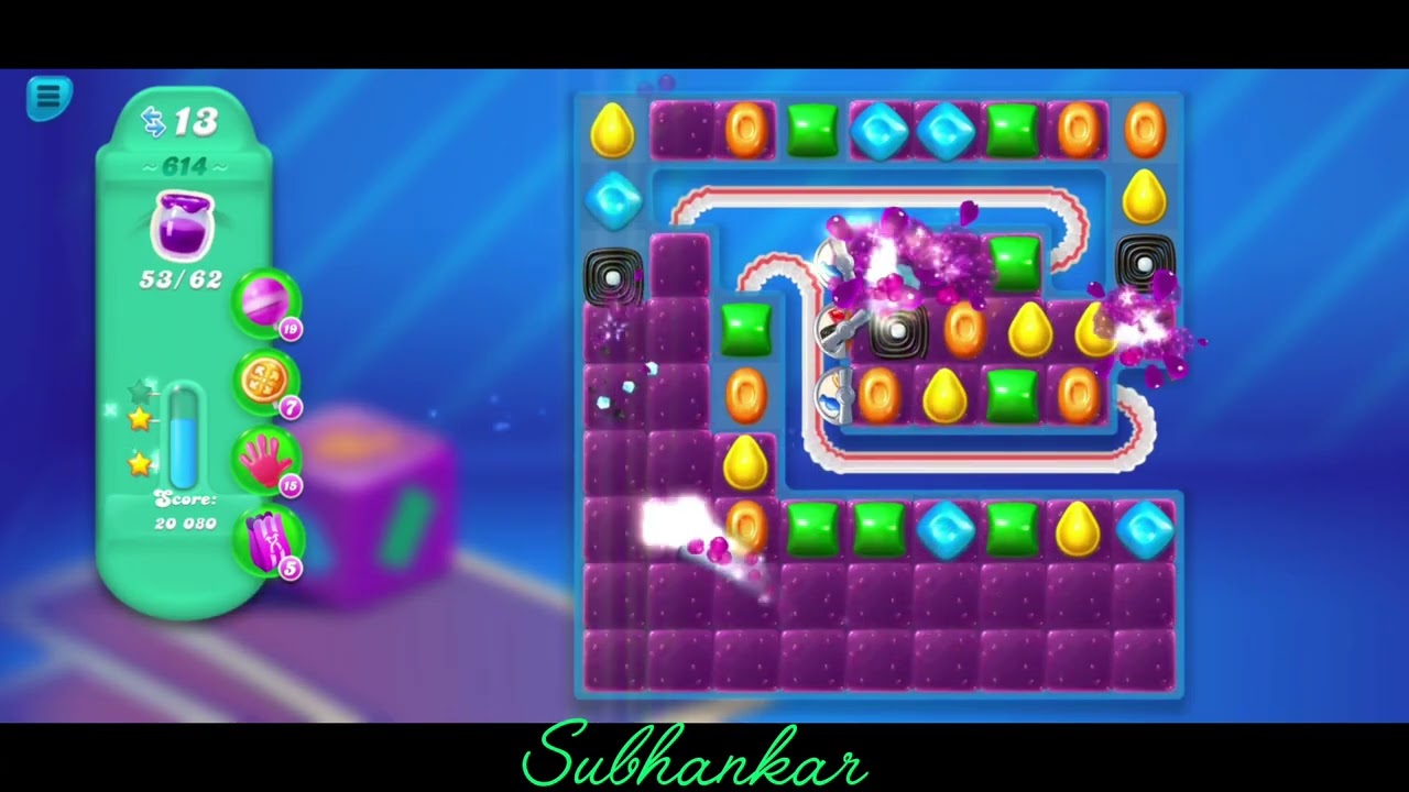 Candy Crush Soda Saga. Level 614.⭐⭐⭐ Star.Level 614 Help.@Subhankar0002.