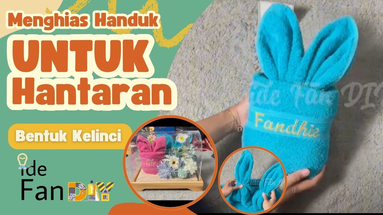 Tutorial menghias handuk Telinga kelinci utk Hantaran nikah #caramembuat #tutorial #seserahannikah