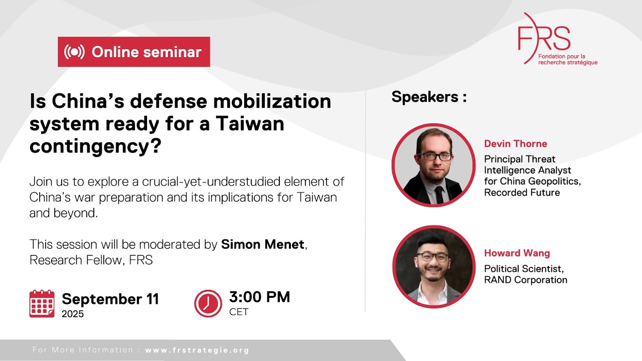Webinar: Is China’s defense mobilization system ready for a Taiwan contingency?
