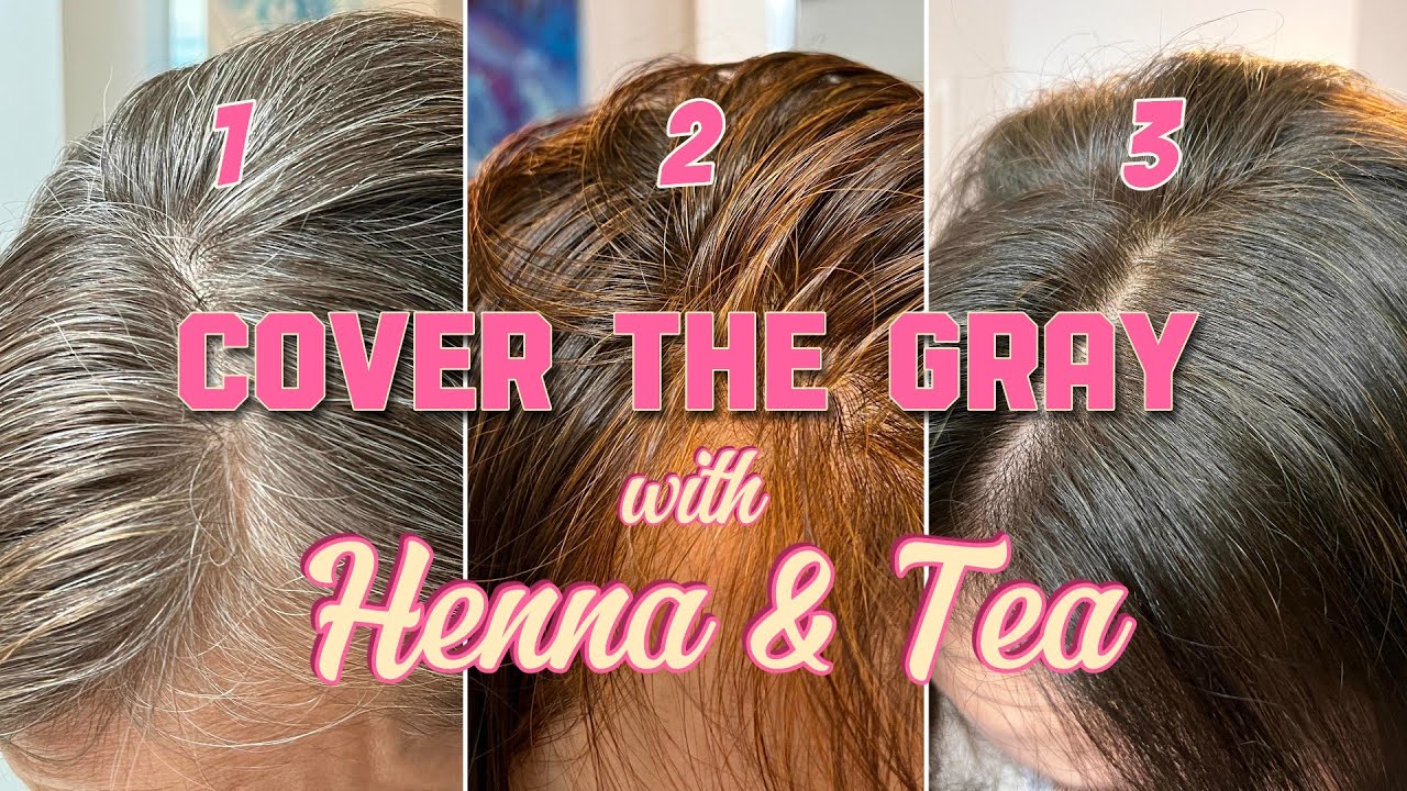 BEST NATURAL Recipe to Cover Gray Hair using Henna & Tea!   (HD 1080p)