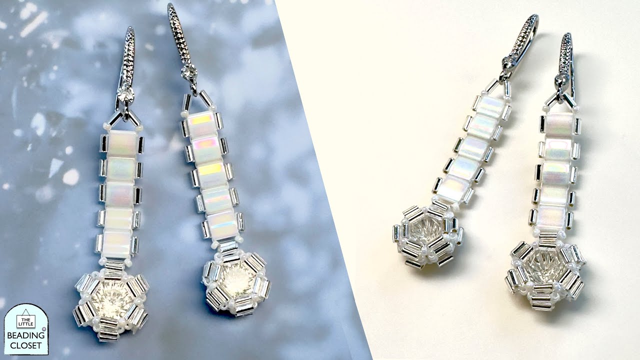 Sleek Sparkle Tila Bead Earrings
