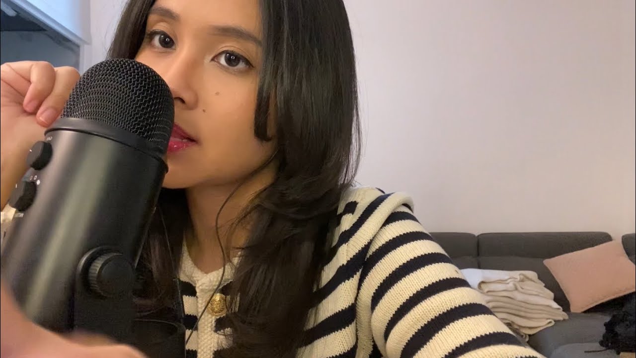 ASMR mouth sounds and hand movements