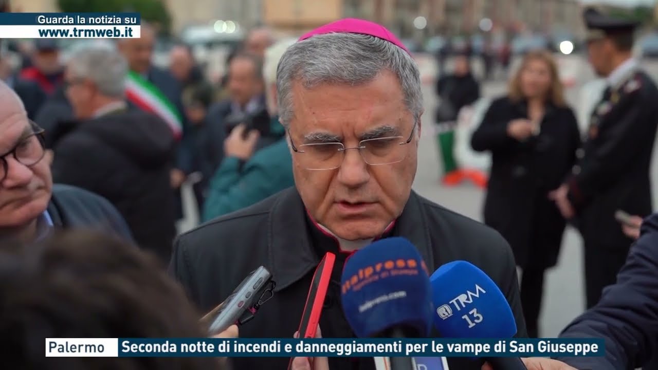 Palermo - Seconda notte di incendi e danneggiamenti per le vampe di San Giuseppe